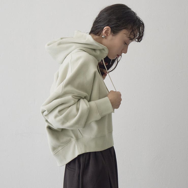 【Feel Soft / フィールソフト】ショート丈 両面微起毛裏毛フーディ | coen【women】 | 詳細画像9 