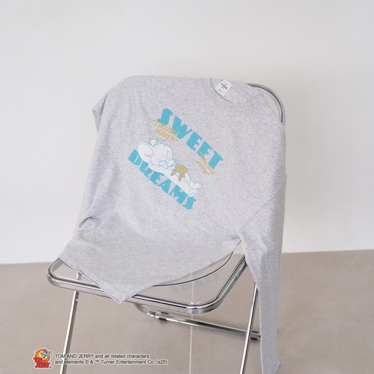 LT.GRAY | 【TOM and JERRY （トムとジェリー）/ 別注】ユニプリントロンT | coen【women】