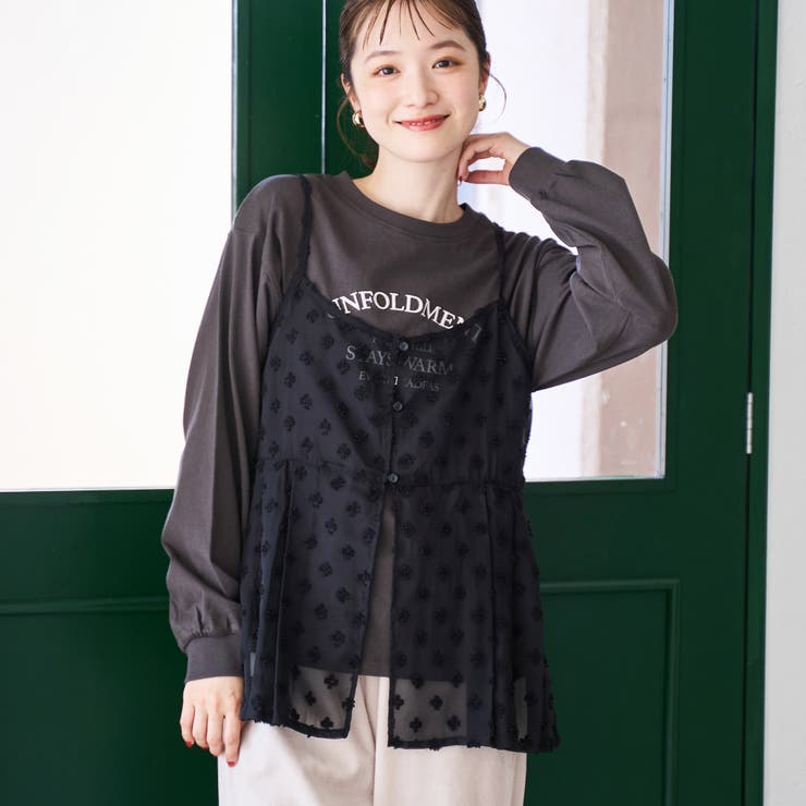 【セットアイテム】ドビーシフォンキャミソール セットロゴロンT | coen【women】 | 詳細画像11 