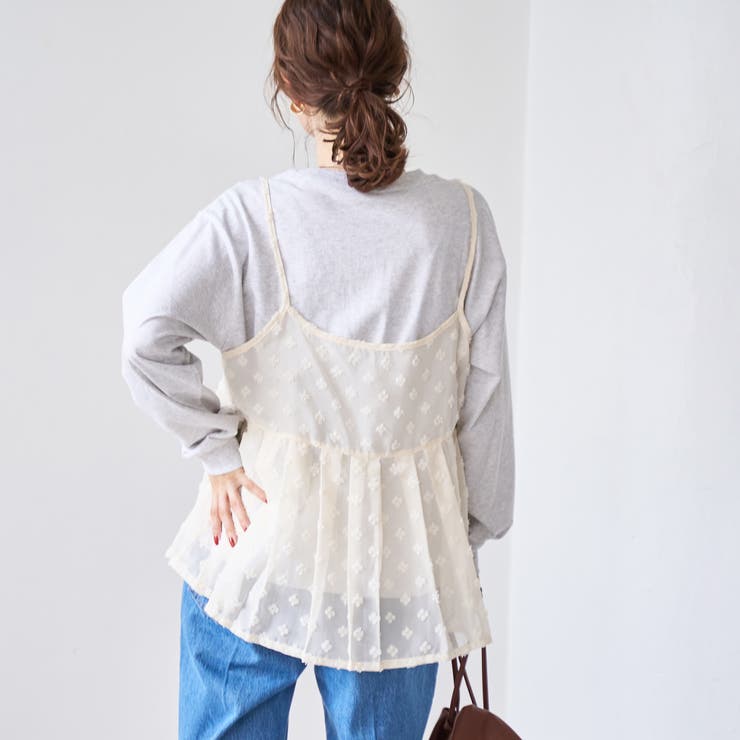 【セットアイテム】ドビーシフォンキャミソール セットロゴロンT | coen【women】 | 詳細画像13 