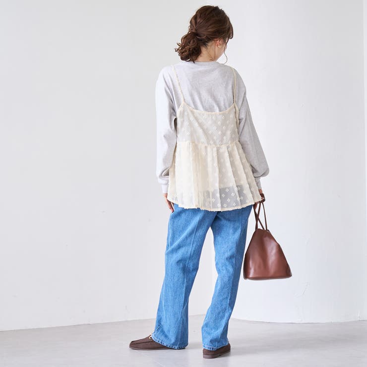 【セットアイテム】ドビーシフォンキャミソール セットロゴロンT | coen【women】 | 詳細画像15 