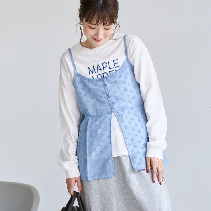 【セットアイテム】ドビーシフォンキャミソール セットロゴロンT | coen【women】 | 詳細画像16 