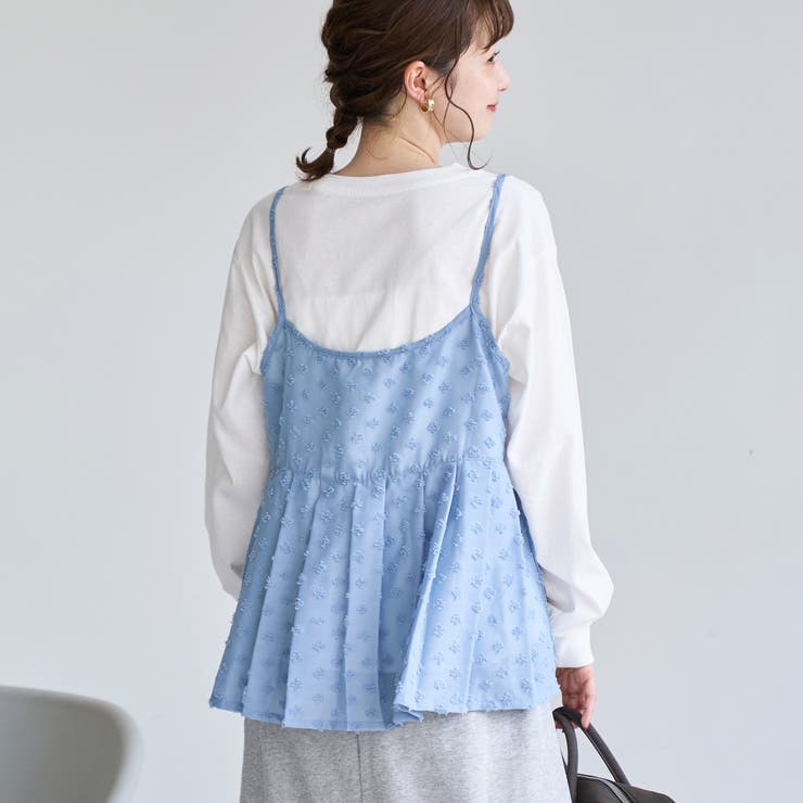 【セットアイテム】ドビーシフォンキャミソール セットロゴロンT | coen【women】 | 詳細画像17 