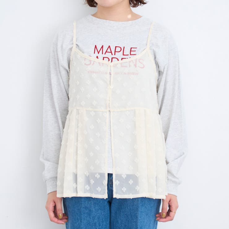 【セットアイテム】ドビーシフォンキャミソール セットロゴロンT | coen【women】 | 詳細画像21 