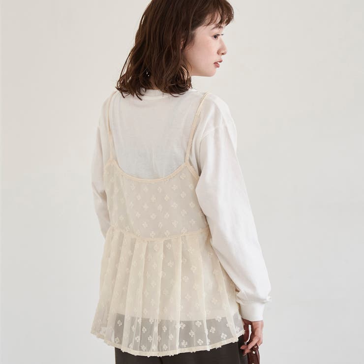 【セットアイテム】ドビーシフォンキャミソール セットロゴロンT | coen【women】 | 詳細画像3 