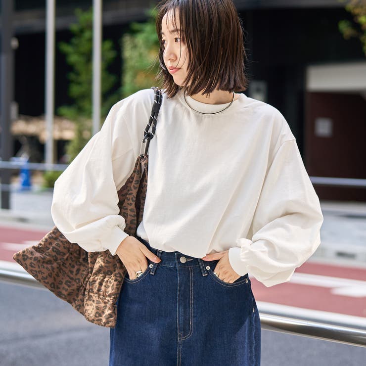 【再入荷・新色登場】USAコットンボリュームスリーブロンTEE | coen【women】 | 詳細画像1 