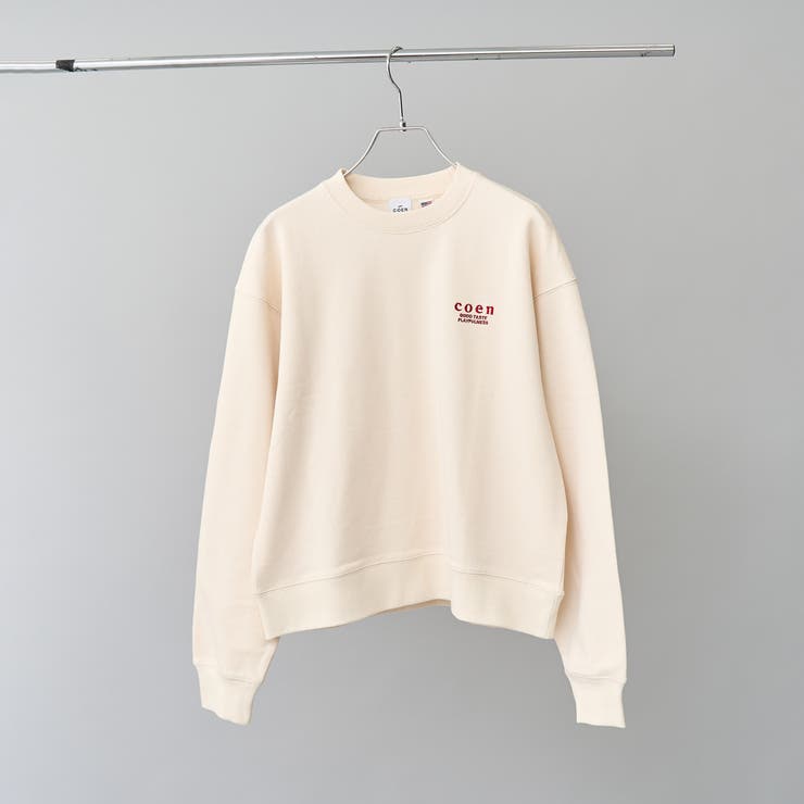 NATURAL | 【新色登場】COEN（コーエン）ロゴ刺繍 C/N裏毛スウェット | coen【women】