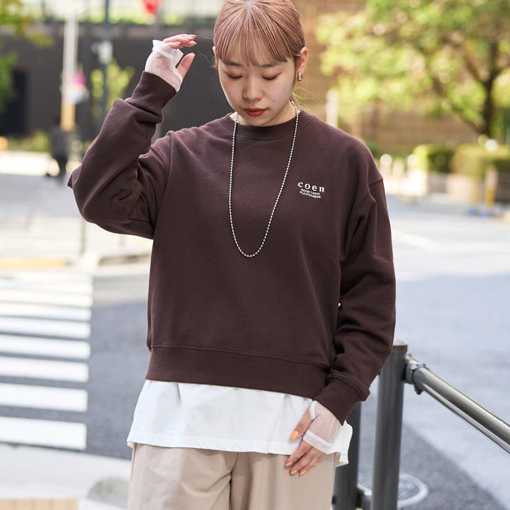 DK.BROWN | 【新色登場】COEN（コーエン）ロゴ刺繍 C/N裏毛スウェット | coen【women】