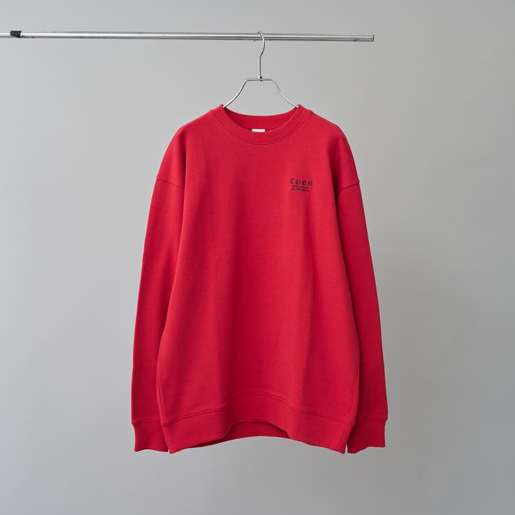 RED | 【新色登場】COEN（コーエン）ロゴ刺繍 C/N裏毛スウェット | coen【women】