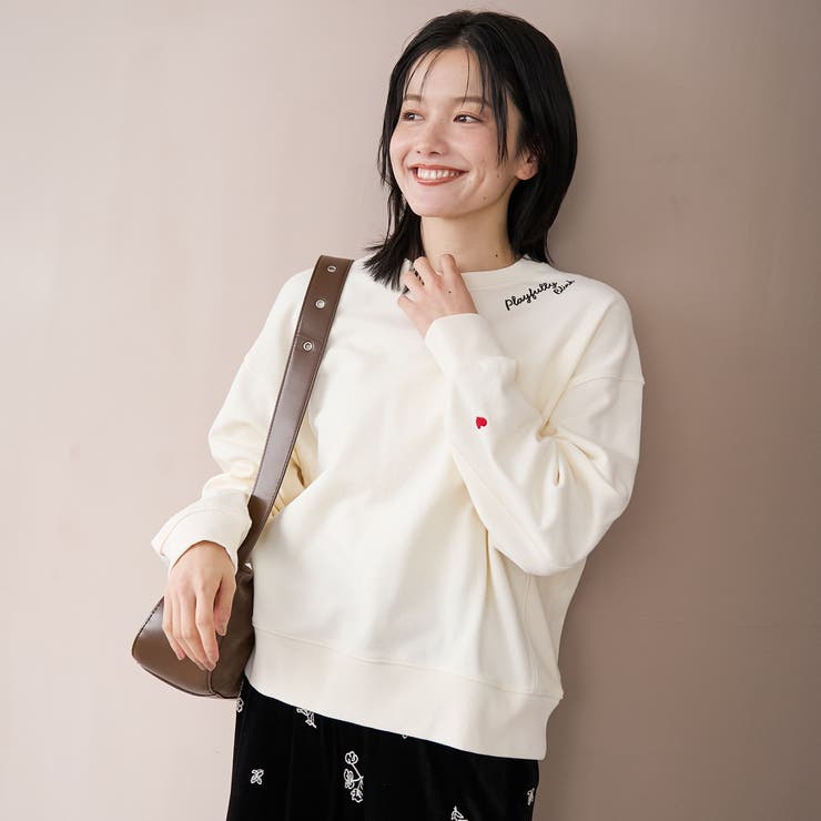 ハートモチーフ裏毛プルオーバー | coen【women】 | 詳細画像2 