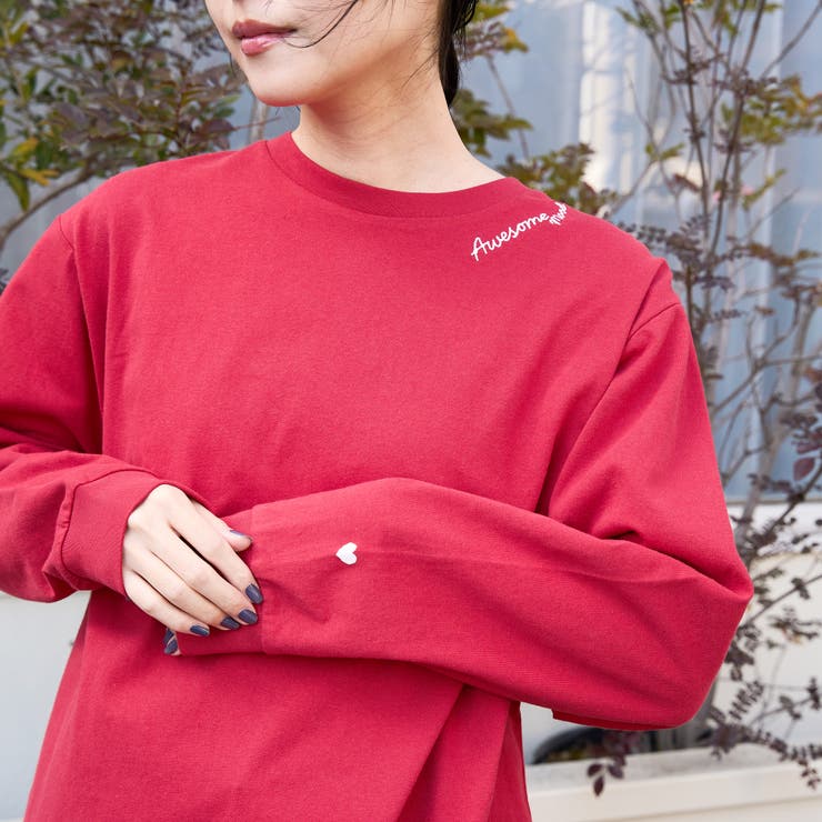 RED | 【再入荷・新色追加】ハートモチーフアソートロンT（WEB限定カラーあり） | coen【women】