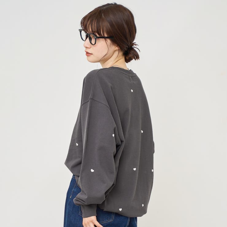 ハート刺繍裏毛スウェットプルオーバー | coen【women】 | 詳細画像10 
