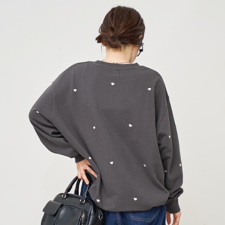 ハート刺繍裏毛スウェットプルオーバー | coen【women】 | 詳細画像11 