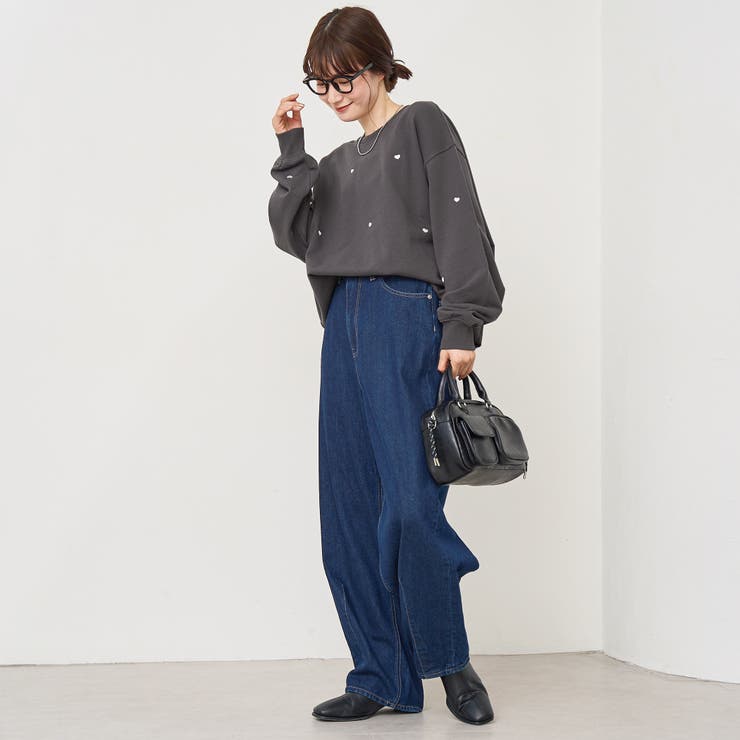 ハート刺繍裏毛スウェットプルオーバー | coen【women】 | 詳細画像12 