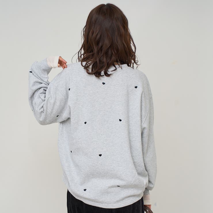 ハート刺繍裏毛スウェットプルオーバー | coen【women】 | 詳細画像17 