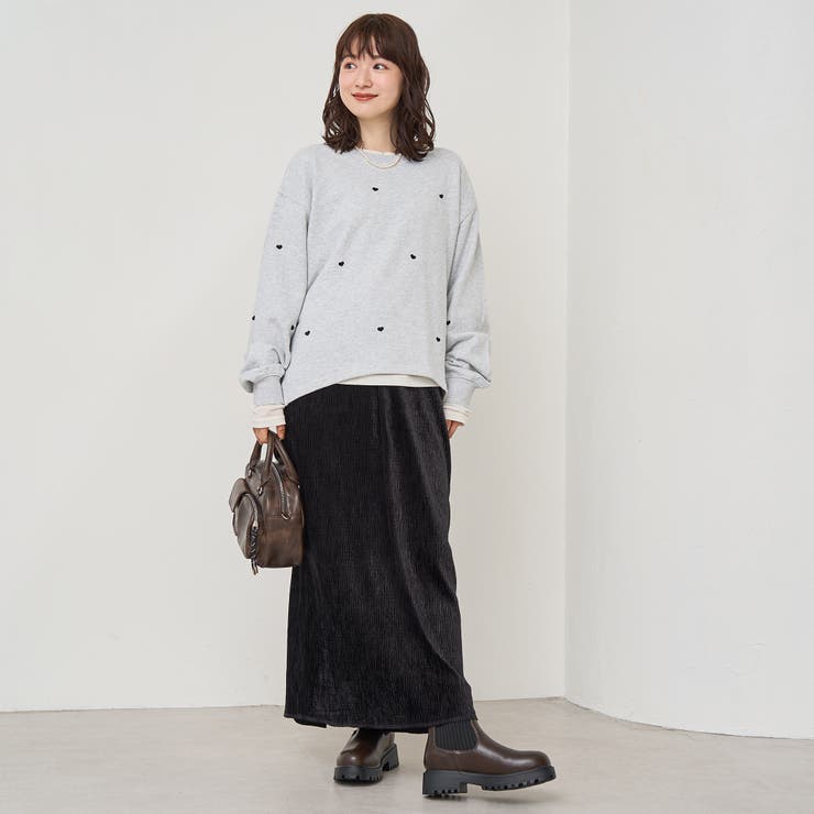 ハート刺繍裏毛スウェットプルオーバー | coen【women】 | 詳細画像18 