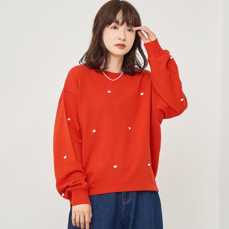 ハート刺繍裏毛スウェットプルオーバー | coen【women】 | 詳細画像21 
