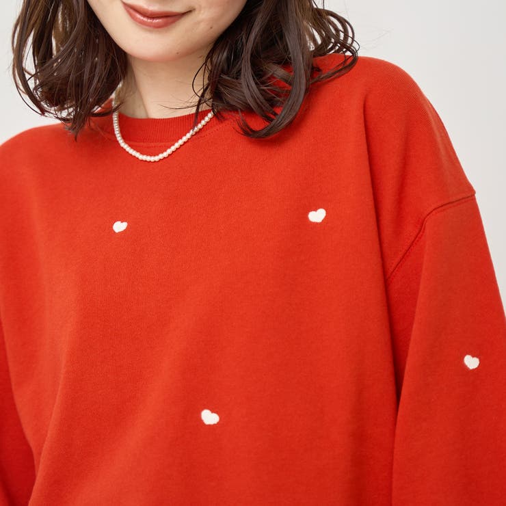 ハート刺繍裏毛スウェットプルオーバー | coen【women】 | 詳細画像24 