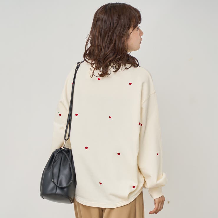 ハート刺繍裏毛スウェットプルオーバー | coen【women】 | 詳細画像4 