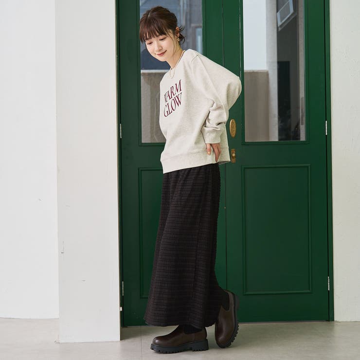 フロッキーロゴプリント裏毛スウェット | coen【women】 | 詳細画像9 