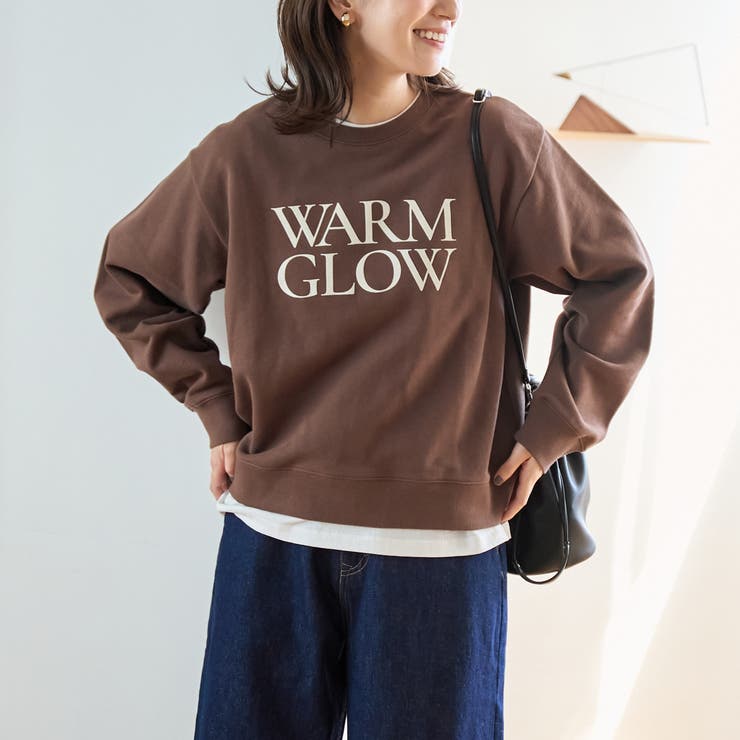 MD.BROWN | フロッキーロゴプリント裏毛スウェット | coen【women】