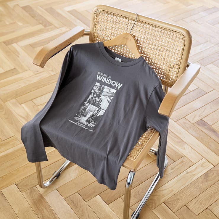 DK.GRAY | コットンフォトプリントロンT | coen【women】