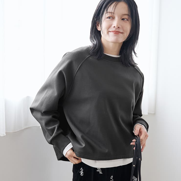 DK.GRAY | 【REVERSE WARM】あったかクルーネックプルオーバー スウェット | coen【women】