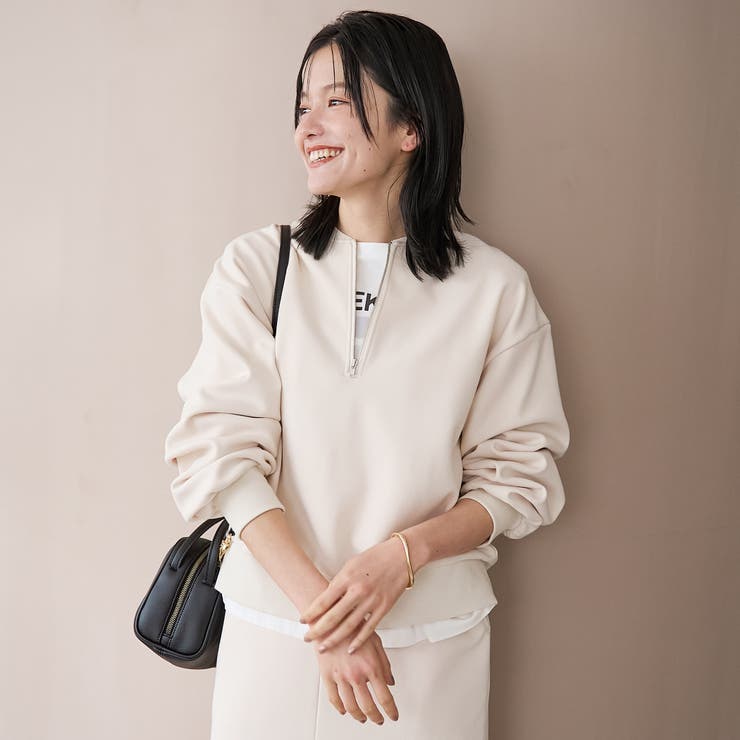 【REVERSE WARM】あったかハーフジッププルオーバー スウェット | coen【women】 | 詳細画像16 