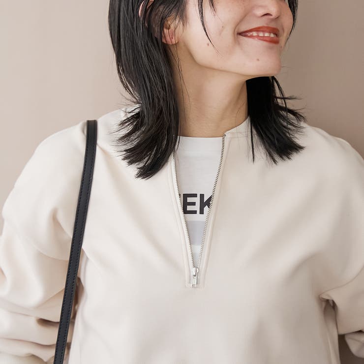 【REVERSE WARM】あったかハーフジッププルオーバー スウェット | coen【women】 | 詳細画像19 