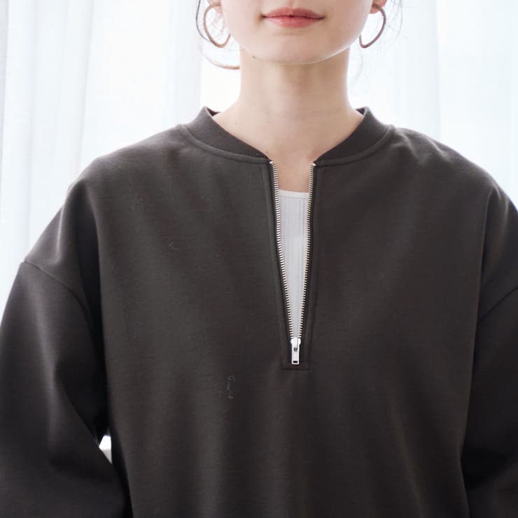 【REVERSE WARM】あったかハーフジッププルオーバー スウェット | coen【women】 | 詳細画像26 