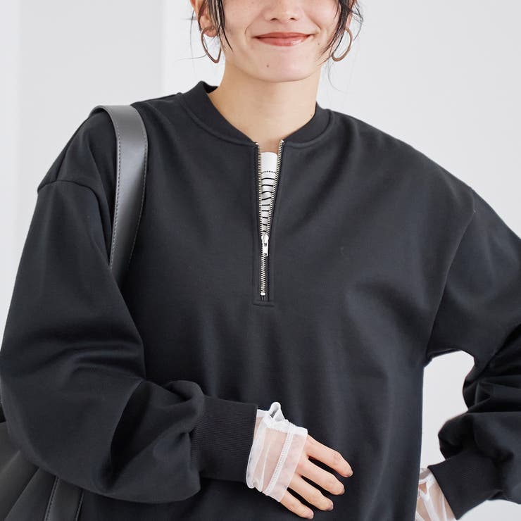 【REVERSE WARM】あったかハーフジッププルオーバー スウェット | coen【women】 | 詳細画像5 