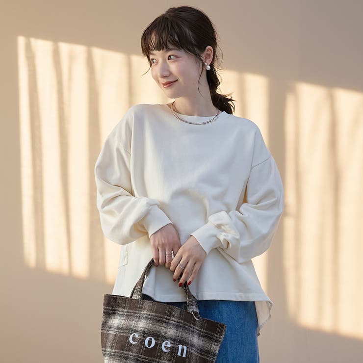 フリルドッキングピグメント裏毛スウェット | coen【women】 | 詳細画像10 
