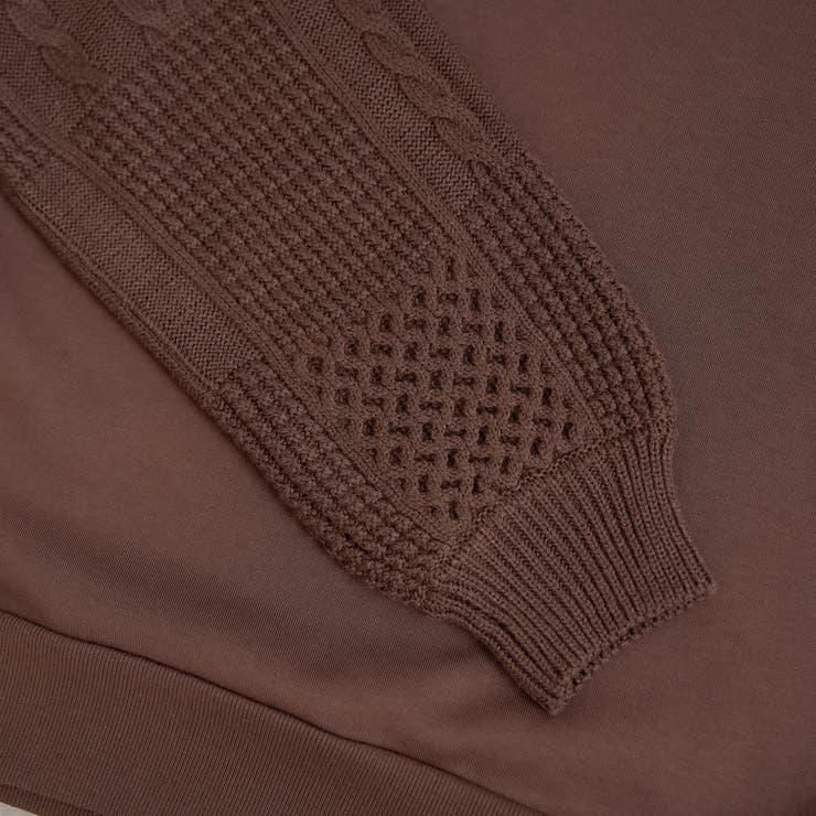 ケーブルニットドッキング切替裏毛スウェット1 | coen【women】 | 詳細画像13 