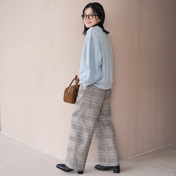 ケーブルニットドッキング切替裏毛スウェット1 | coen【women】 | 詳細画像18 