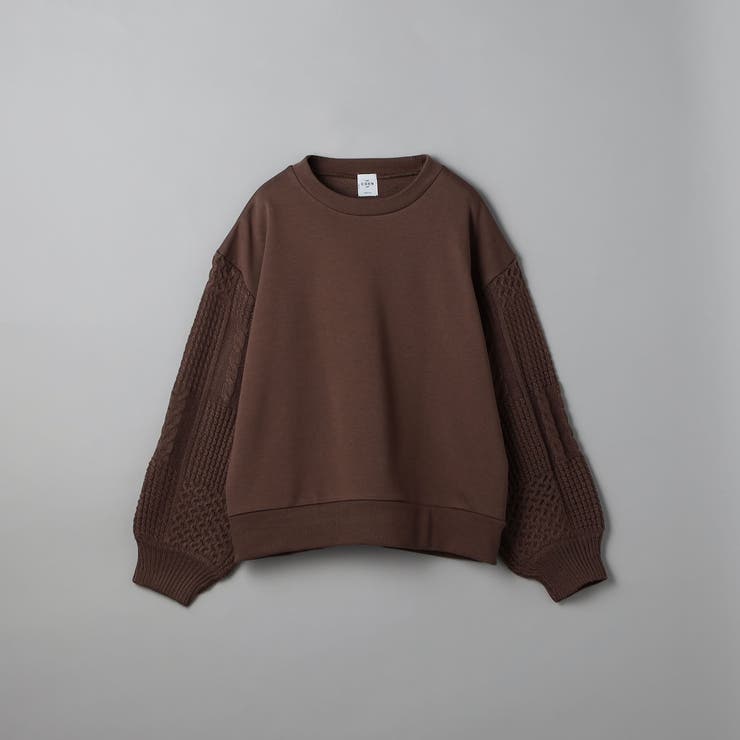 ケーブルニットドッキング切替裏毛スウェット1 | coen【women】 | 詳細画像20 