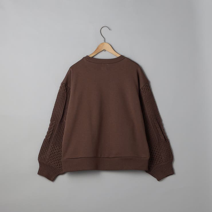 ケーブルニットドッキング切替裏毛スウェット1 | coen【women】 | 詳細画像21 