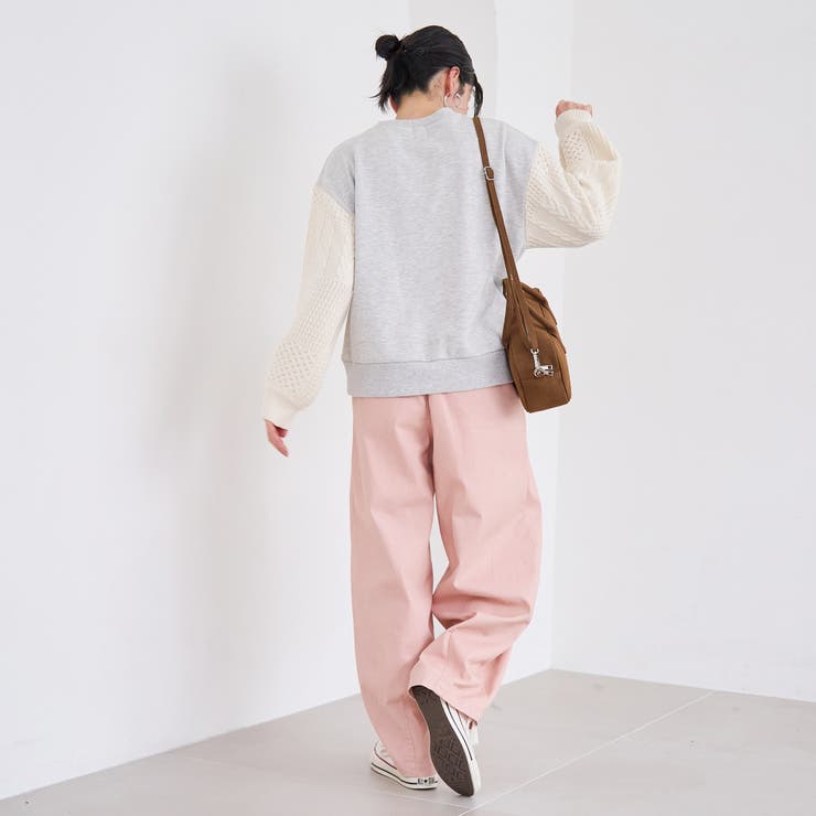 ケーブルニットドッキング切替裏毛スウェット1 | coen【women】 | 詳細画像8 