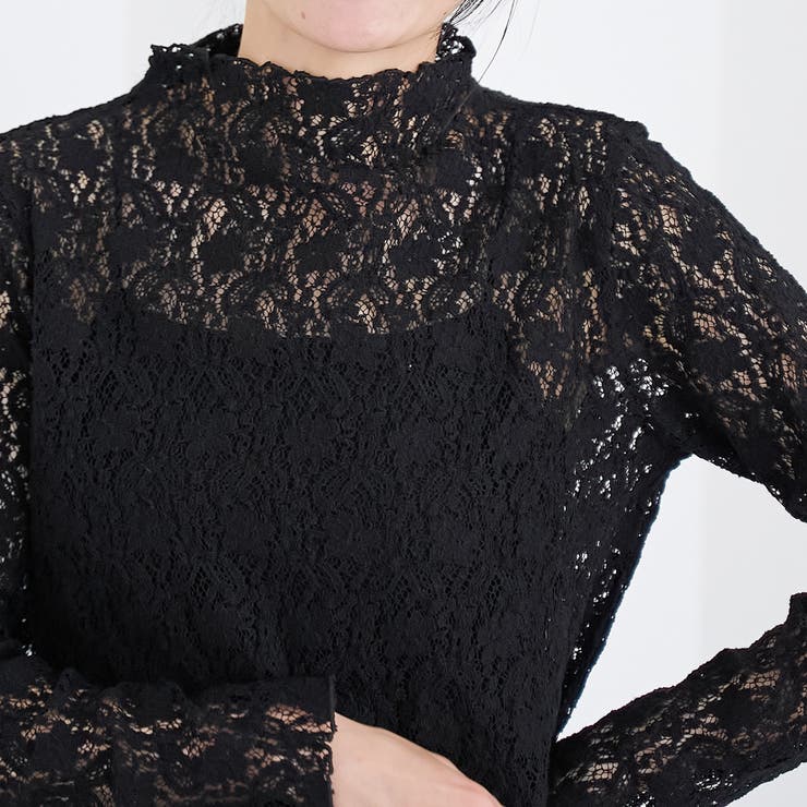 カットレース タートルネックトップス | coen【women】 | 詳細画像18 