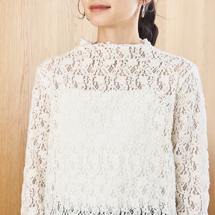 カットレース タートルネックトップス | coen【women】 | 詳細画像8 