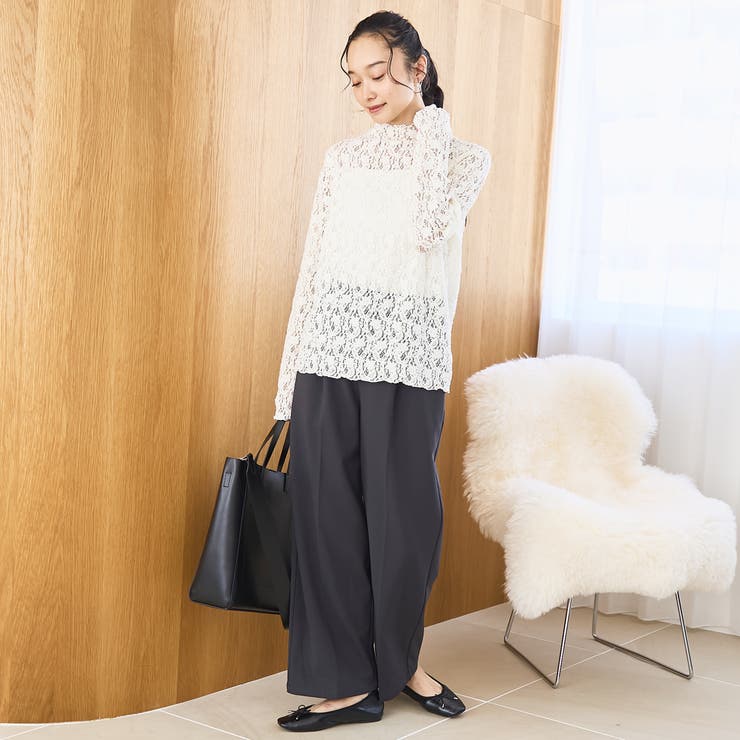 カットレース タートルネックトップス | coen【women】 | 詳細画像9 