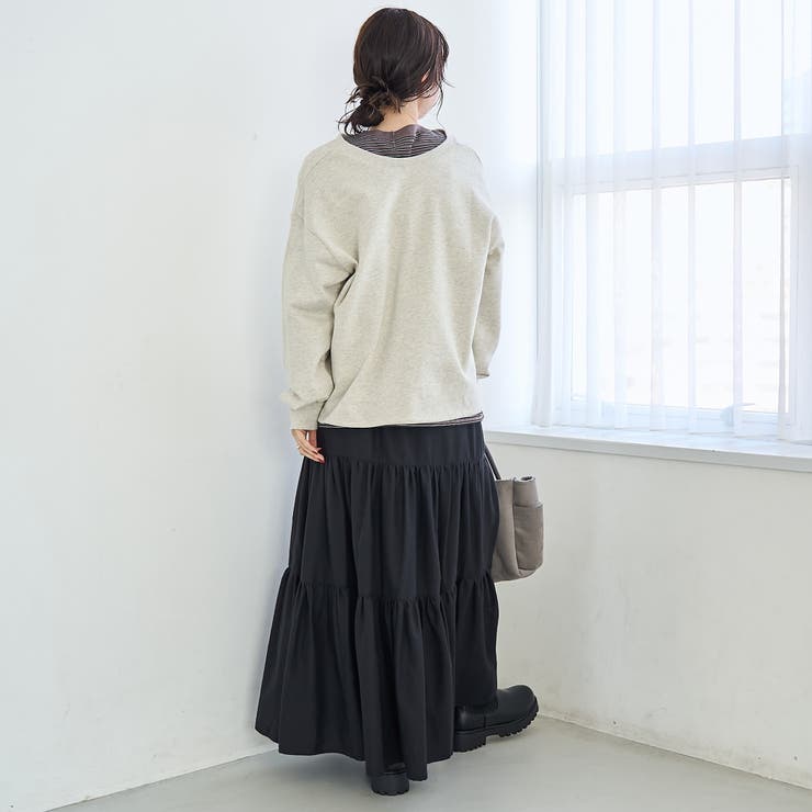 【セットアイテム】2wayヘンリーネック裏毛プルオーバー ボーダーロンTセット | coen【women】 | 詳細画像21 