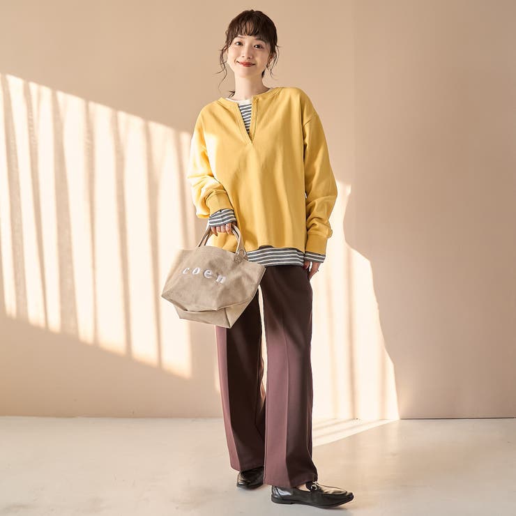 【セットアイテム】2wayヘンリーネック裏毛プルオーバー ボーダーロンTセット | coen【women】 | 詳細画像26 