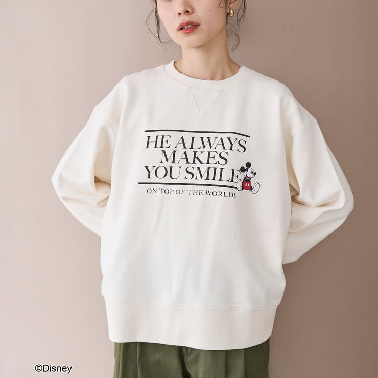 【MICKEY（ミッキー）/別注】ショート丈裏毛ロゴスウェット | coen【women】 | 詳細画像2 