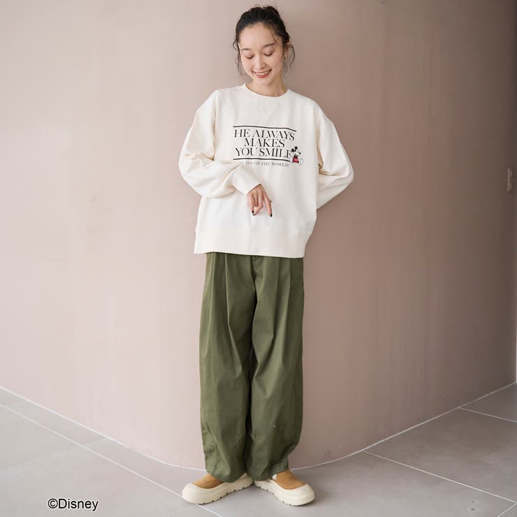 【MICKEY（ミッキー）/別注】ショート丈裏毛ロゴスウェット | coen【women】 | 詳細画像5 