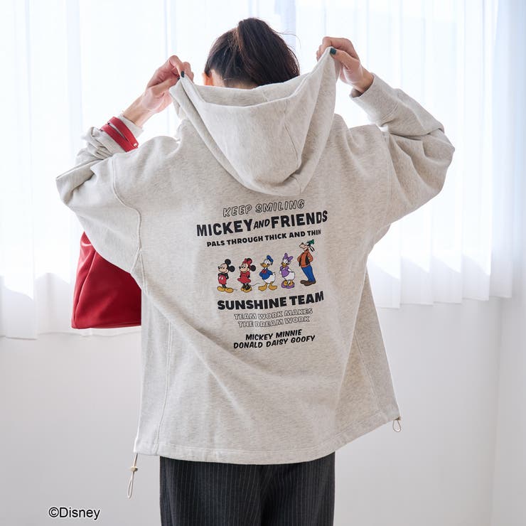 【MICKEY（ミッキー）/別注】バックプリントハーフジップ裏毛フーディ | coen【women】 | 詳細画像13 