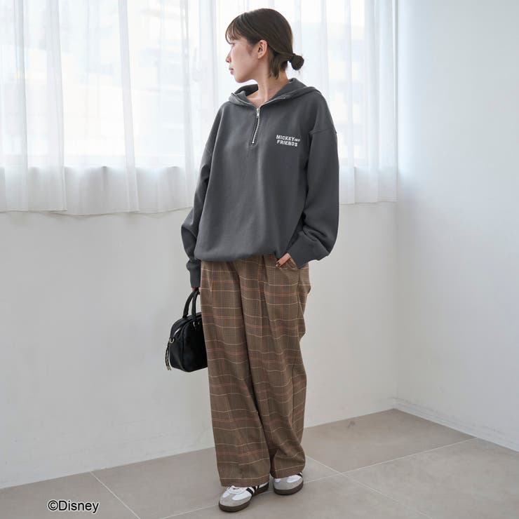 【MICKEY（ミッキー）/別注】バックプリントハーフジップ裏毛フーディ | coen【women】 | 詳細画像8 