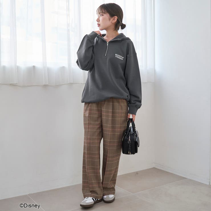 【MICKEY（ミッキー）/別注】バックプリントハーフジップ裏毛フーディ | coen【women】 | 詳細画像9 