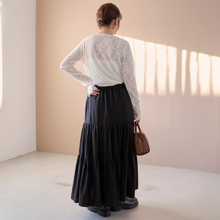 カットレース クルーネック 長袖トップス | coen【women】 | 詳細画像3 