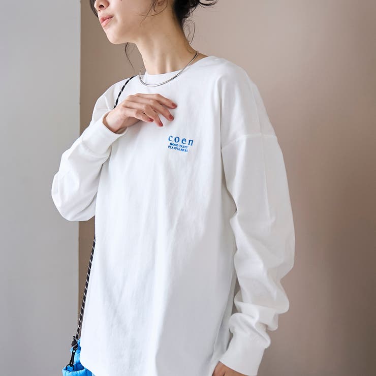 OFF WHITE | coen（コーエン）ロゴ刺繍 ユニロンT | coen【women】