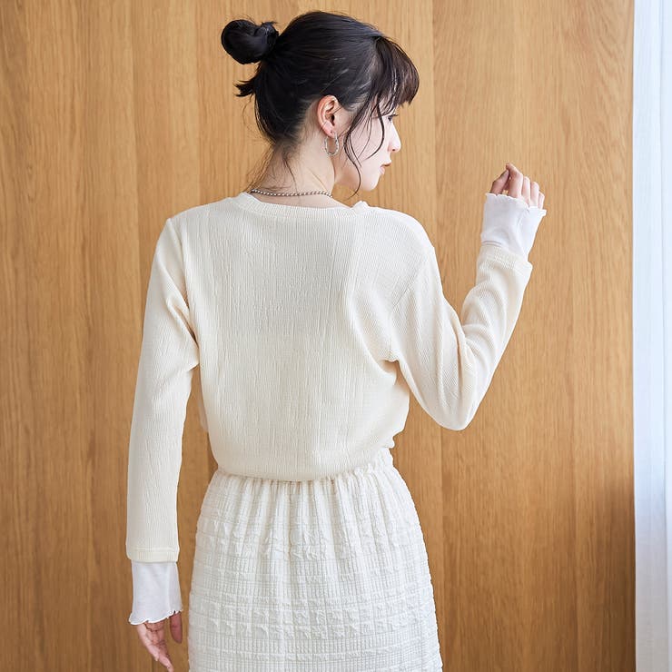 ポコポコフェイクレイヤードカットソー | coen【women】 | 詳細画像15 